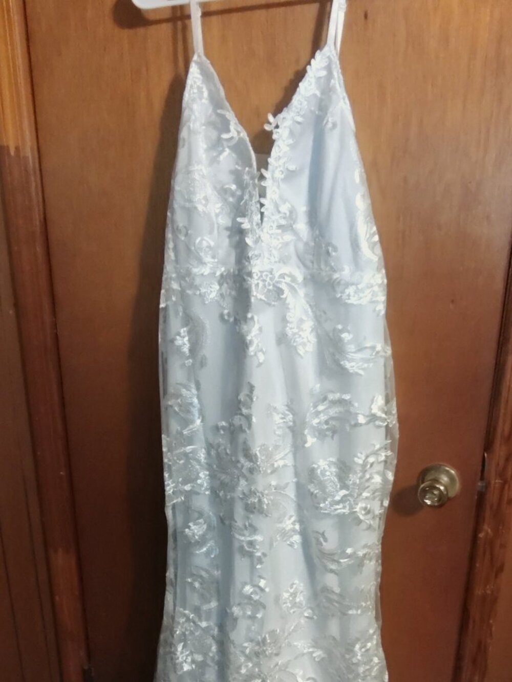 Envy White Lace Mermaid Wedding Gown Open Back Size 16